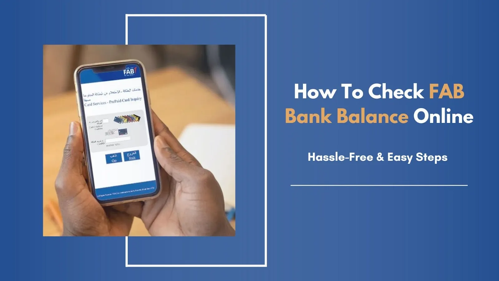 FAB Balance Check Through Website
